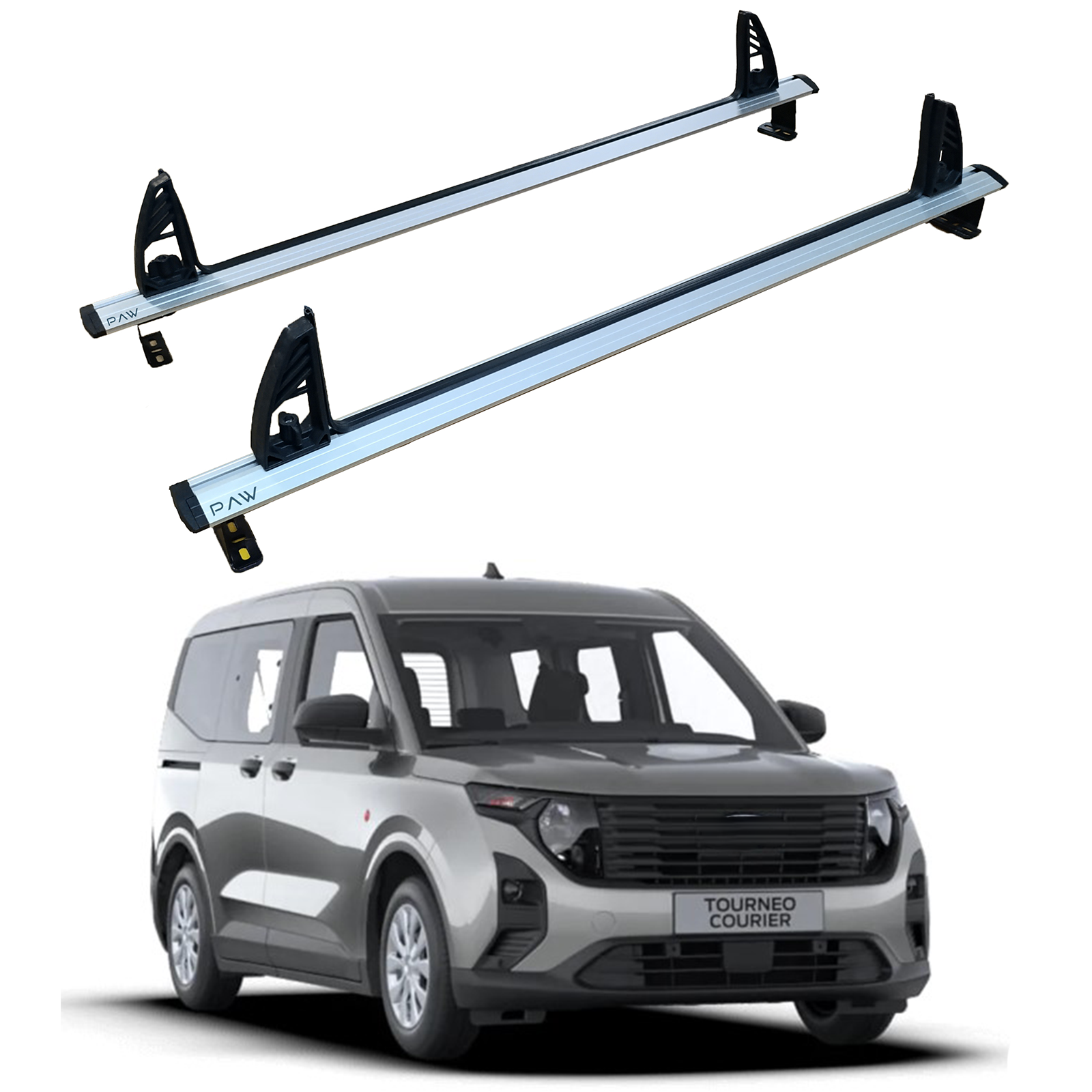 For Ford Transit Courier 2023-2025 Ladder Roof Rack Cross Bars Fix Point Alu Silver For Ford Transit Courier 2023-2025 Ladder Roof Rack Cross Bars Fix Point Alu Silver